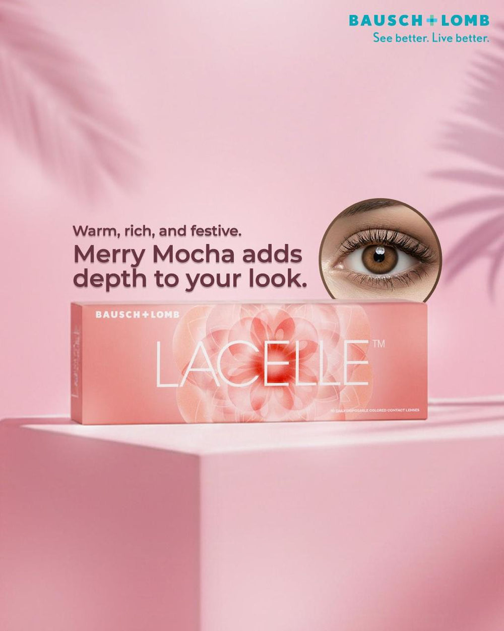 Bausch + Lomb Lacelle Merry Mocha daily colour contact lenses