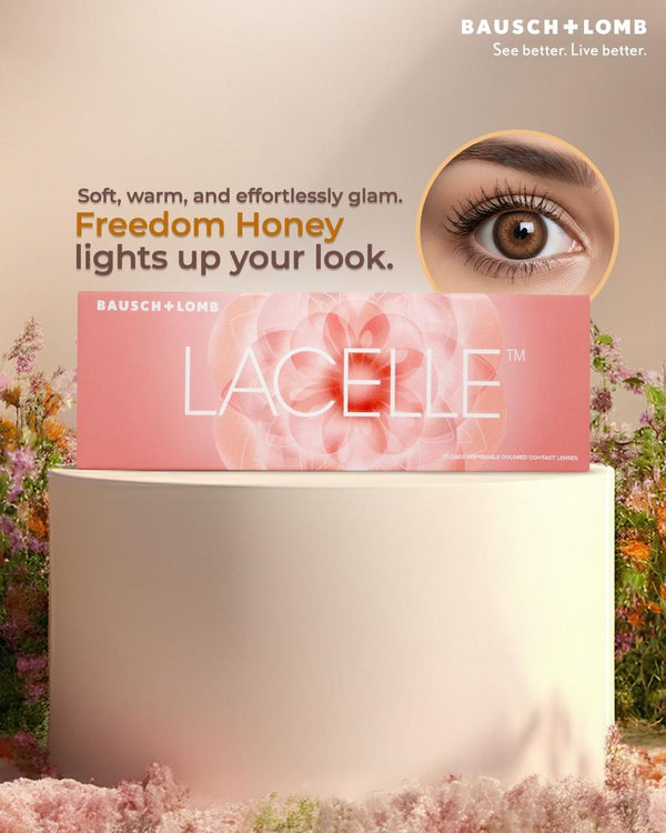 Bausch + Lomb Lacelle Freedom Honey daily colour contact lenses